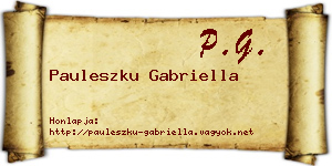 Pauleszku Gabriella névjegykártya