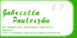 gabriella pauleszku business card